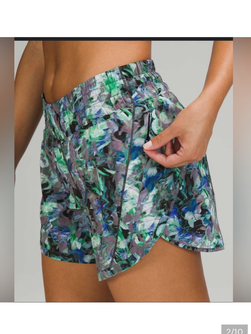 Lululemon Track That Mid-Rise Short 5" Rapid Flourish Multi - size 4